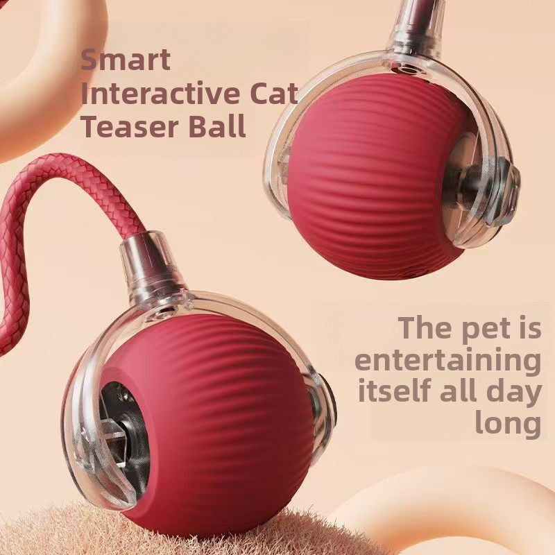 Pelota interactiva automática para gatos y perros