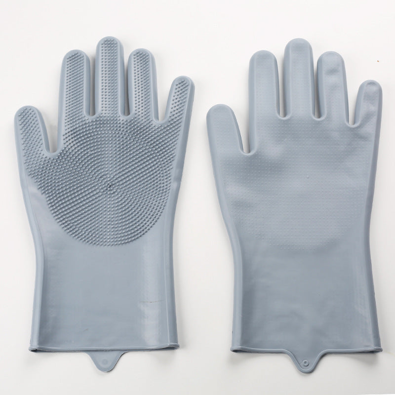 Silicone Pet Bathing Gloves Scrub Brush
