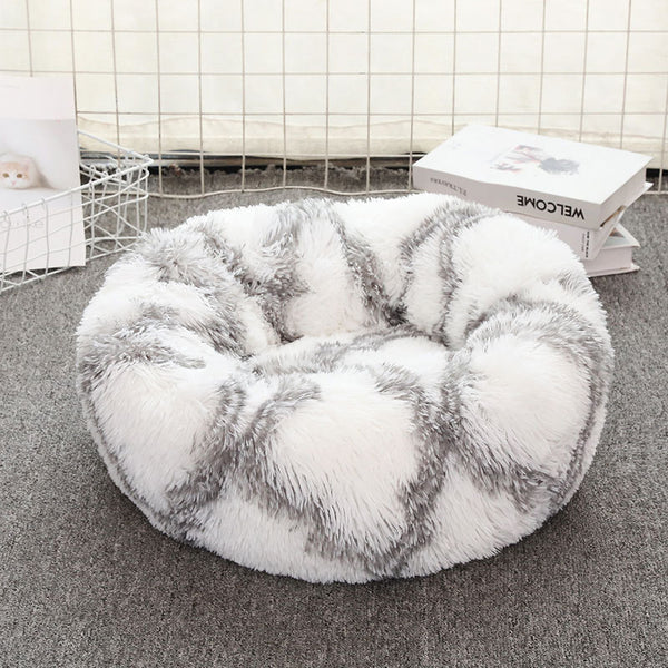 Cama donut antiestrés para perros y gatos