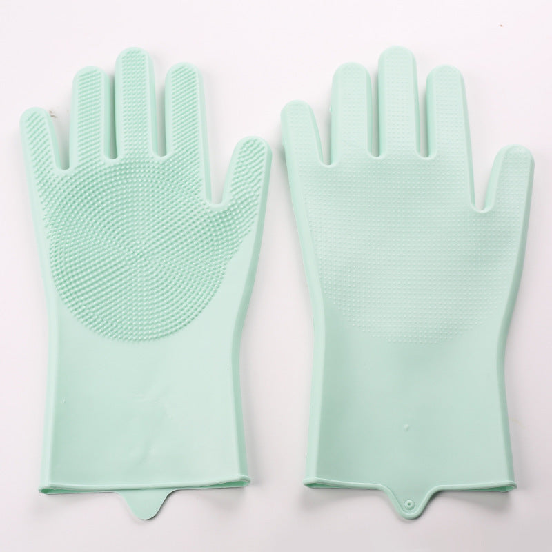 Silicone Pet Bathing Gloves Scrub Brush